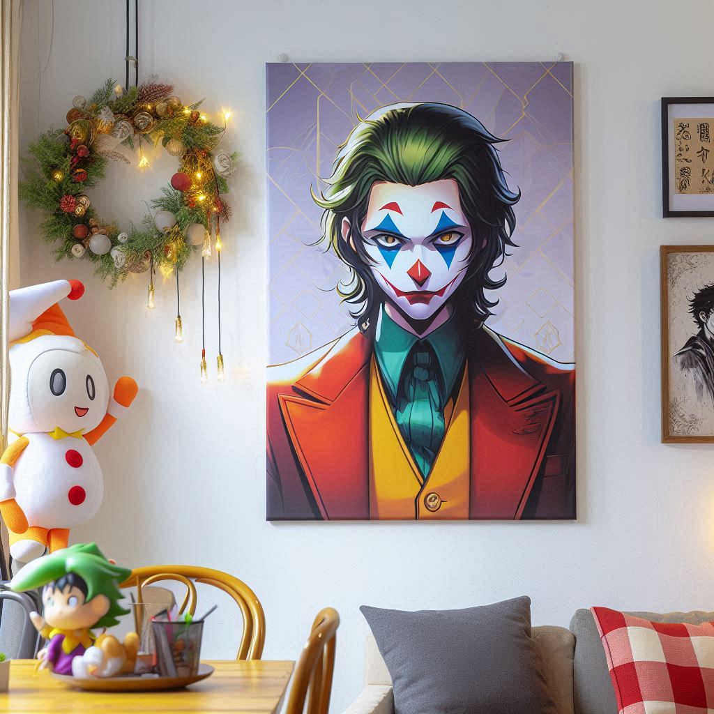 cuadro decorativo joker en resina epoxica